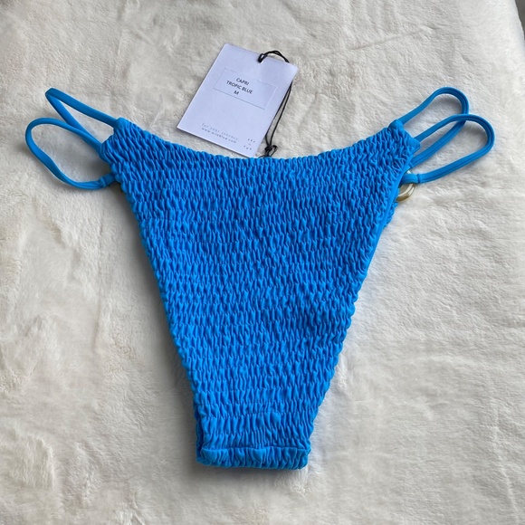 Blue Textured Bikini Set - Picture 4 of 9